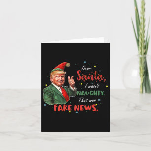 Tarjeta Navidades Trump Queridos Santa Fake News Divertida