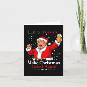 Tarjeta Navidades vietnamitas Fiesta de cerveza Trump hace