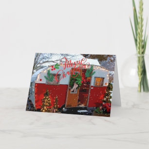 Tarjeta Navidades Vintage Camper