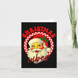 Tarjeta Navidades Vintage Groovy Santa Claus Vibes 1