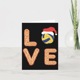 Tarjeta Navidades Voleibol Aman a Santa Claus Xmas Team Sp