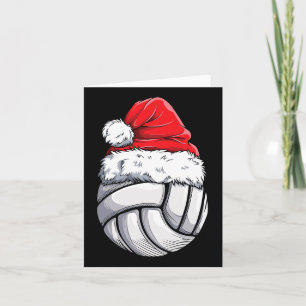 Tarjeta Navidades Voleibol Ball Santa Hat Funny Sport Xm