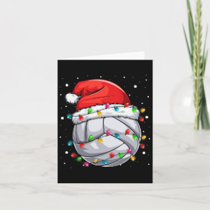 Tarjeta Navidades Voleibol Navidad Santa Gorra Deportiva B