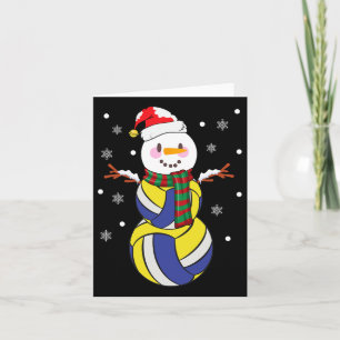 Tarjeta Navidades Voleibol Snowmans niños en Navidad