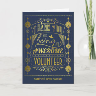 Tarjeta Navidades voluntarios vacaciones gracias