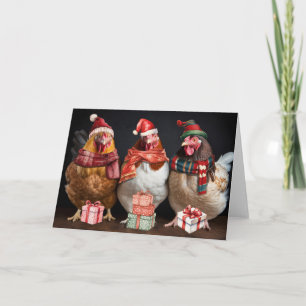 Tarjeta Navidades We Three Hens