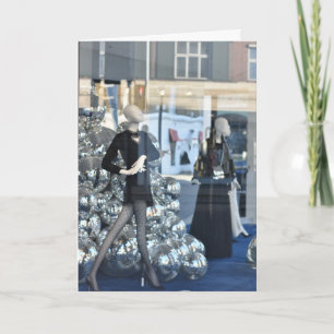 Tarjeta Navidades Window Shopping Chelsea Londres Reino Un