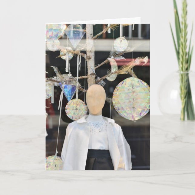 Tarjeta Navidades Window Shopping Chelsea Londres Reino Un (Anverso)