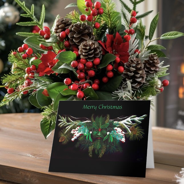 Tarjeta Navidades Winter Green Man (Subido por el creador)