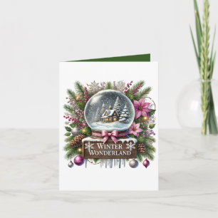 Tarjeta Navidades Winter wonderland añaden mensaje