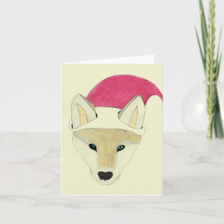 Tarjeta Navidades Wolf Design, en blanco