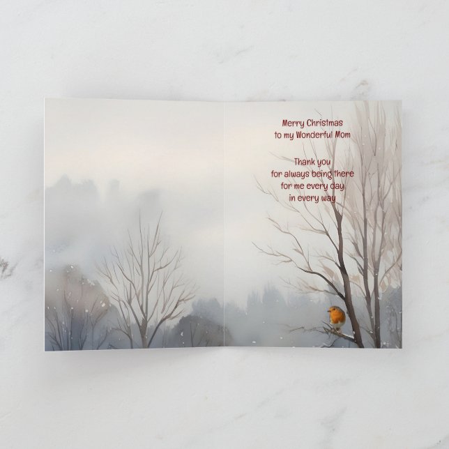 Tarjeta Navidades Wondear Mom English Robin (Interior)