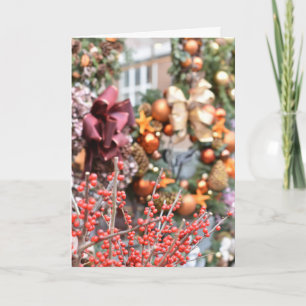 Tarjeta Navidades Wreath Decorations Londres UK Photograph