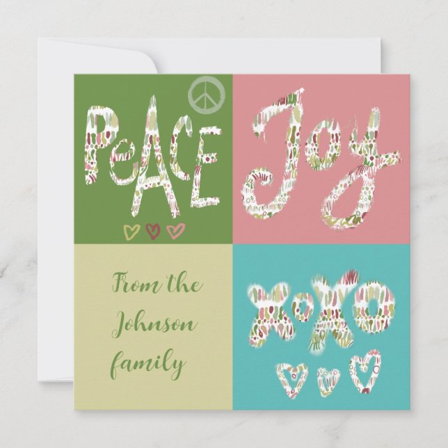 Tarjeta Navidades xxx de Peace joy (Anverso)