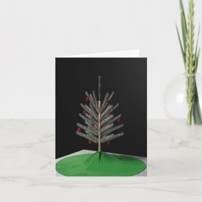 Tarjeta navideña 2020 - Árbol navideño de aluminio (Anverso)