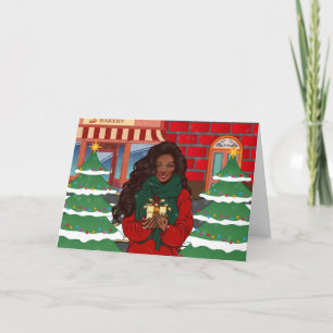 Tarjeta navideña africana norteamericana