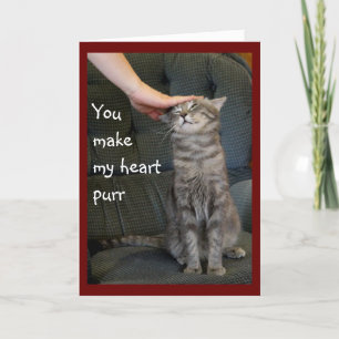 Tarjeta navideña al gato sonriente