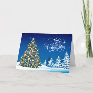 Tarjeta navideña alemana Baubles