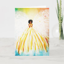 Tarjeta navideña Angel Bright