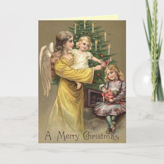 Tarjeta navideña Ángel de Victoria (Anverso)