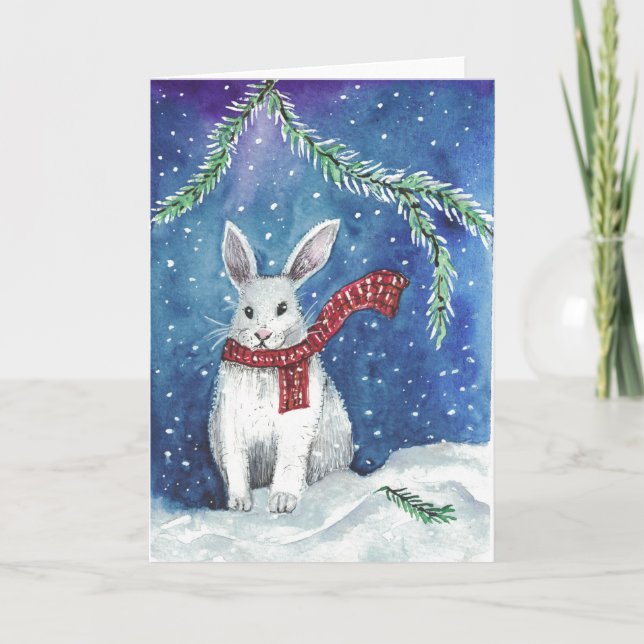 Tarjeta navideña Bunny (Anverso)