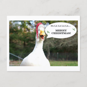 Tarjeta navideña canta Duck