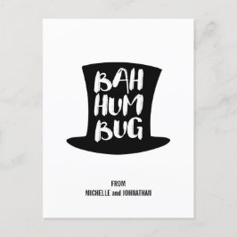 Tarjeta navideña Carol Bah Humbug para Navidades