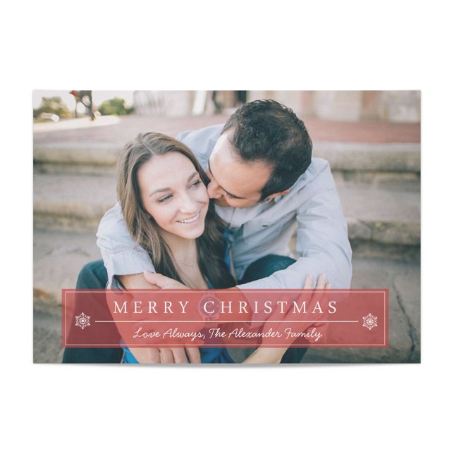 Tarjeta navideña clásica Red Merry (Subido por el creador)