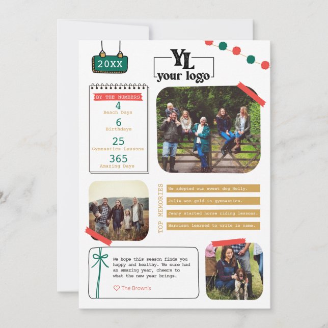 Tarjeta navideña "Company What a Year" (Anverso)