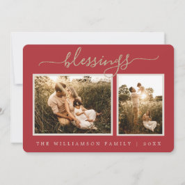 Tarjeta navideña con fotos de los Navidades rusos