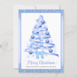 Tarjeta navideña con logotipo corporativo