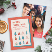 Tarjeta navideña con logotipo de foto de empresa p