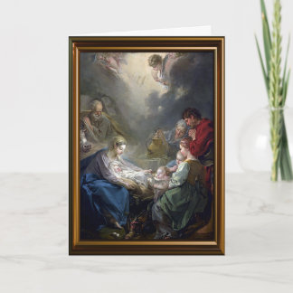Tarjeta Navideña con Tema de Natividad