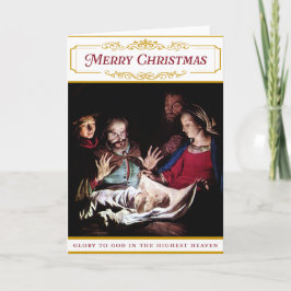 Tarjeta Navideña con Tema de Natividad