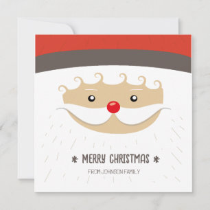 Tarjeta navideña Cute Santa Merry