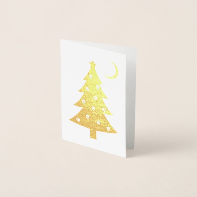 Tarjeta navideña de árbol asqueroso para navidades (Anverso)