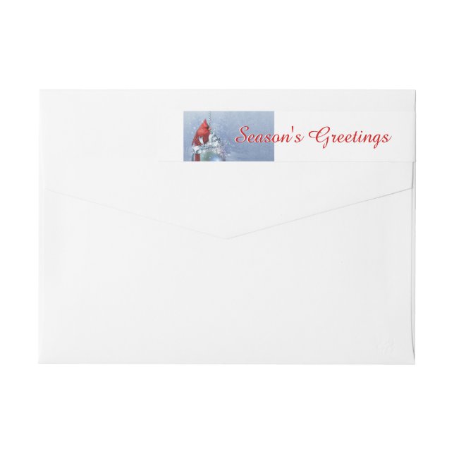 Tarjeta Navideña de Cardenal Rojo (Reverso)
