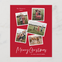 Tarjeta navideña de Collage de fotos de bienvenida