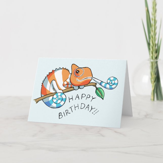 Tarjeta navideña de cumpleaños feliz (Anverso)