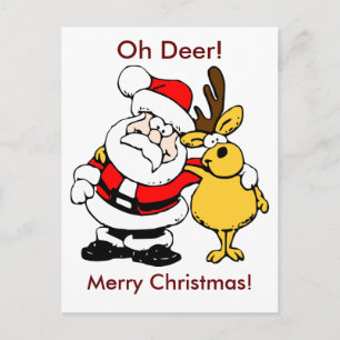 Tarjeta navideña de Deer Merry