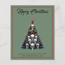 Tarjeta navideña de Feliz de Árbol gótico de presu