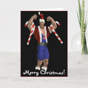 Tarjeta navideña de Feliz de Papá Noel