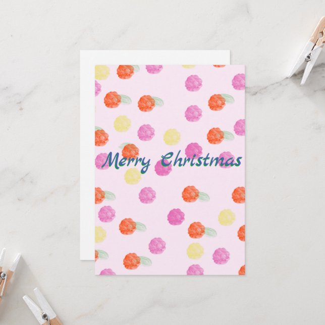 Tarjeta navideña de Feliz- Navidades azules (Anverso/Reverso In Situ)