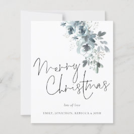 Tarjeta navideña de ferry de floración de invierno