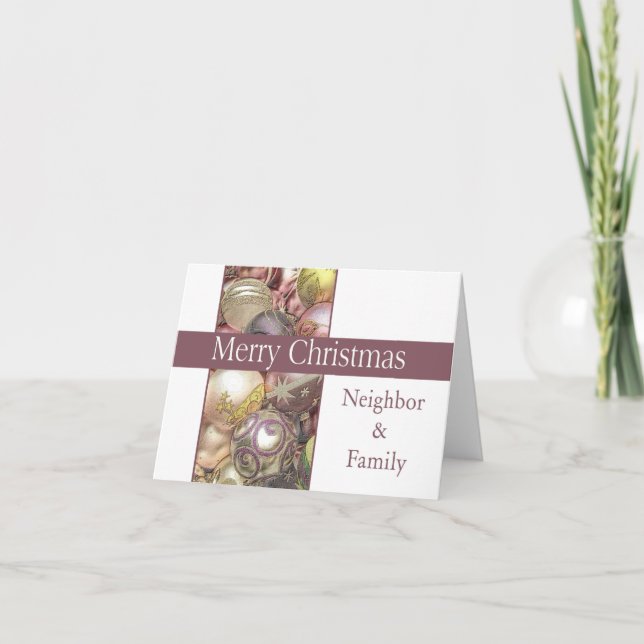 Tarjeta navideña de ferry de vecino y familia (Anverso)