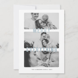 Tarjeta navideña de ferry Everything Blue Relieve 