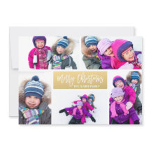 Tarjeta navideña de ferry navidad de 5 Collages de