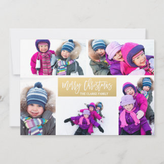 Tarjeta navideña de ferry navidad de 5 Collages de