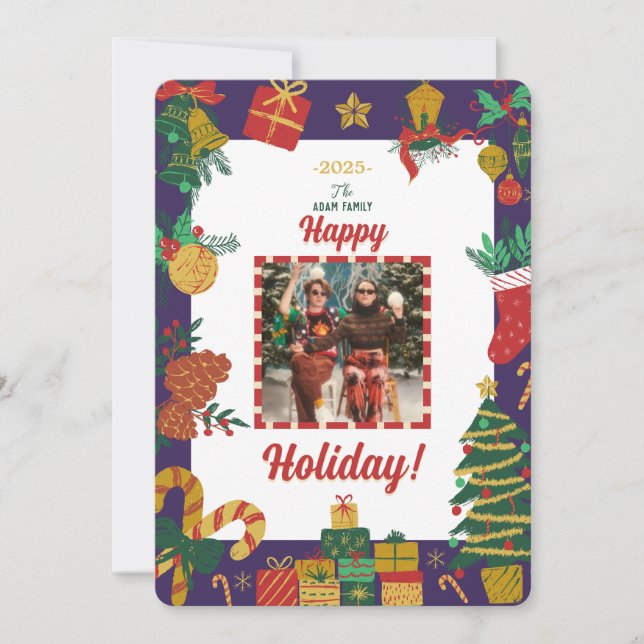 Tarjeta navideña de festividad (Anverso)