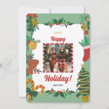 Tarjeta navideña de festividad